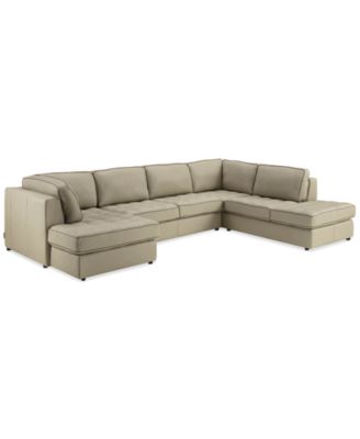 Nicholden 3-Pc. Leather Sectional, Created for Macy's