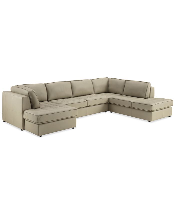 Furniture Nicholden 3 Pc Leather, 3 Piece Leather Sectional