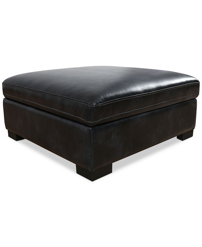Furniture Madilex 36" Beyond Leather Ottoman, Created for Macy's Macy's