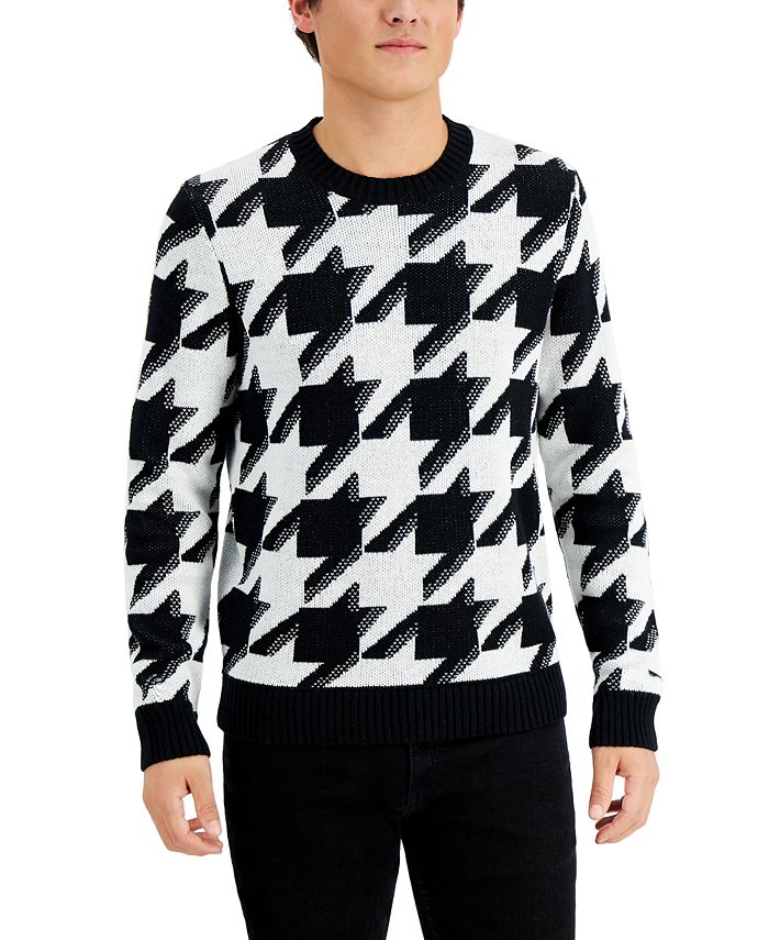 INC International Concepts Men s Houndstooth Sweater Created for
