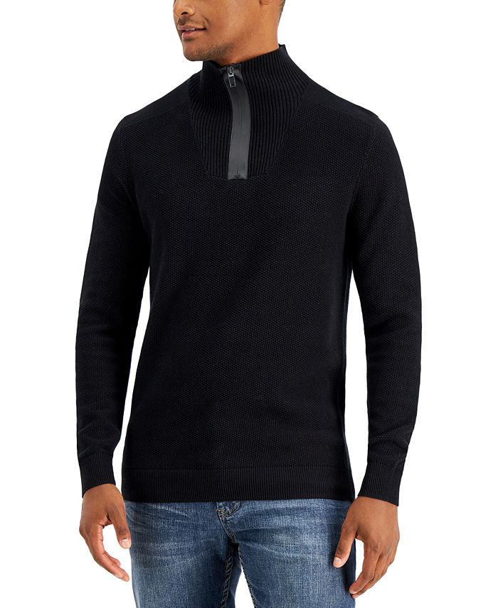 Alfani Men's Quarter-Zip Sweater, Created for Macy's & Reviews ...