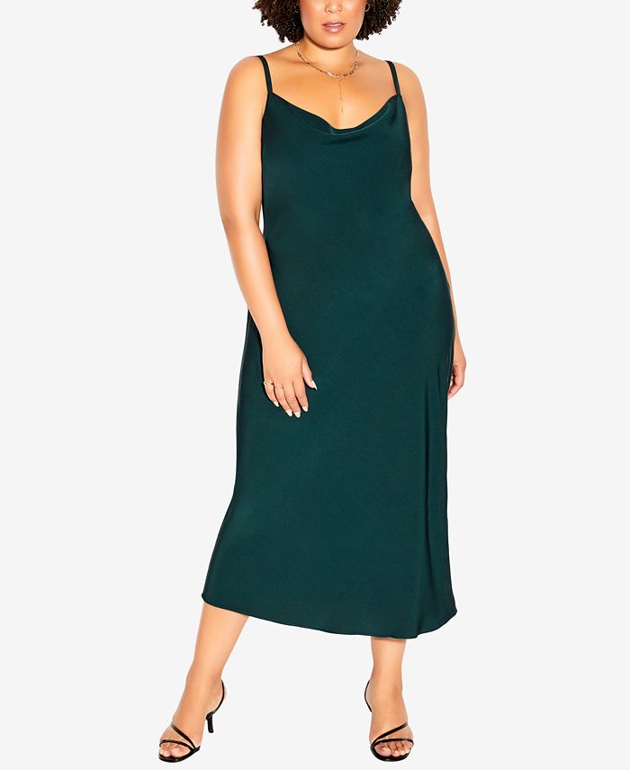 City Chic Size Shimmer Slip Dress - Macy's