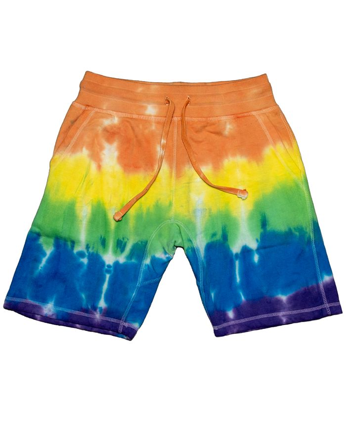 The Phluid Project Rainbow Tie-Dyed Fleece Shorts - Macy's