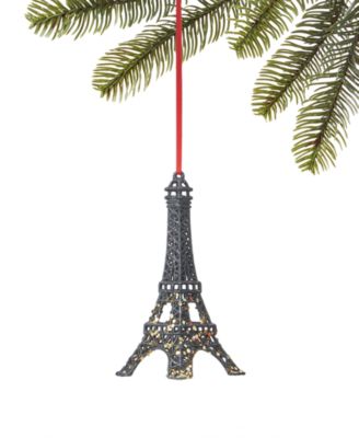 Holiday Lane - Black Tie Black & Gold Eiffel Tower Ornament