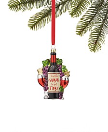 Foodie and Spirits Wine Bottle "Tis The Season to Get Tipsy" Ornament, Created for Macy's