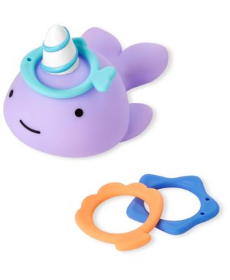 Zoo Narwhal Ring Toss Bath Toy Set