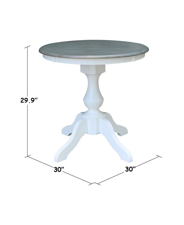 International Concepts 30" Round Top Pedestal Dining Table Macy's