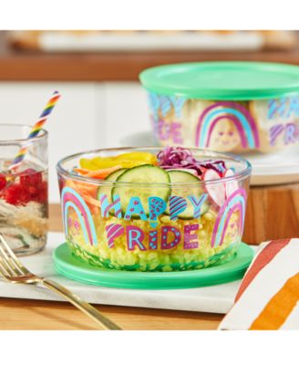 Pyrex Pride 4-Pc. Glass Food Storage Container Set