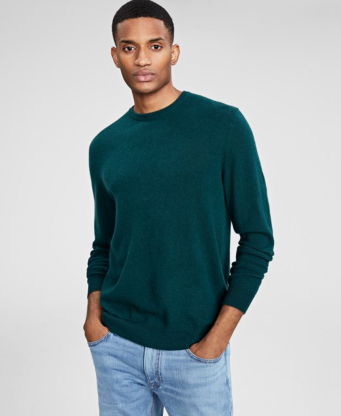 Club Room Cashmere Crew-Neck Sweater, Created for Macy's - Macy's