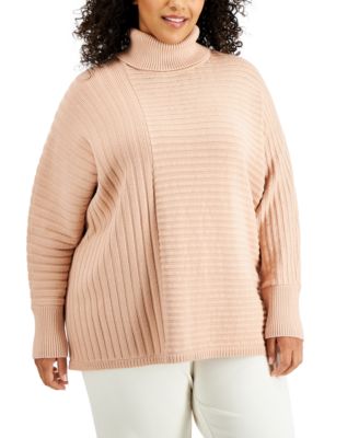plus size ribbed turtleneck