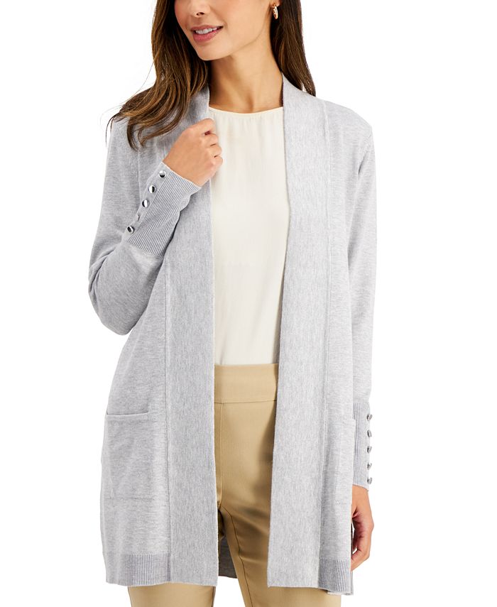 JM Collection Petite Open-Front Cardigan, Created for Macy's & Reviews ...