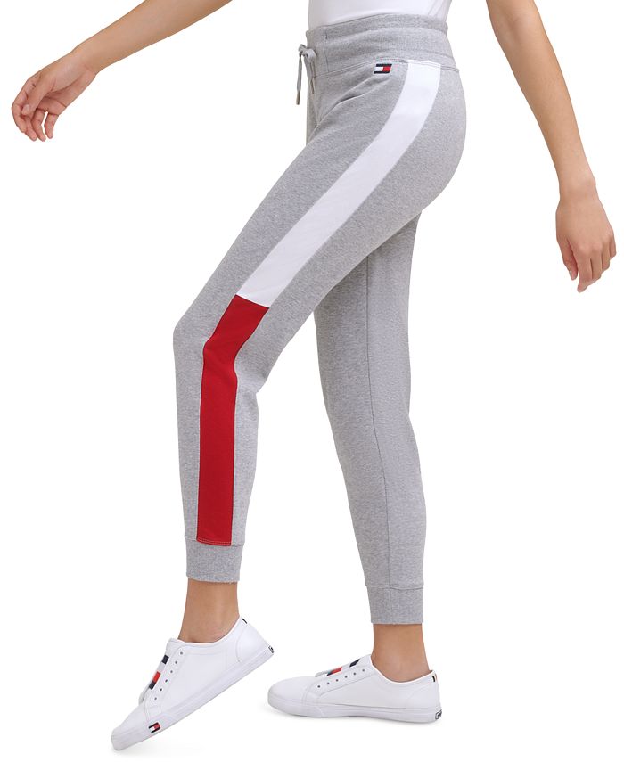 Tommy Hilfiger Women's Flag Color Block Terry Jogger - Macy's