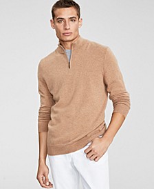 Men's Cashmere Quarter-Zip Sweater, Created for Macy's 