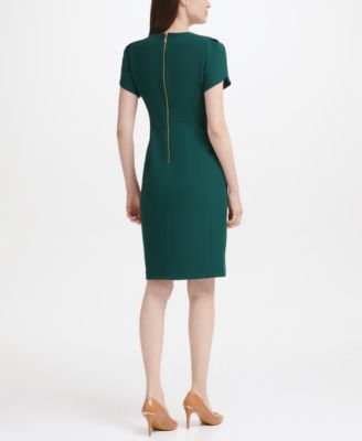 tulip sleeve sheath dress