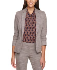 Elbow-Patch One-Button Blazer