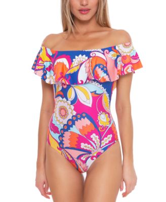 trina turk off the shoulder one piece