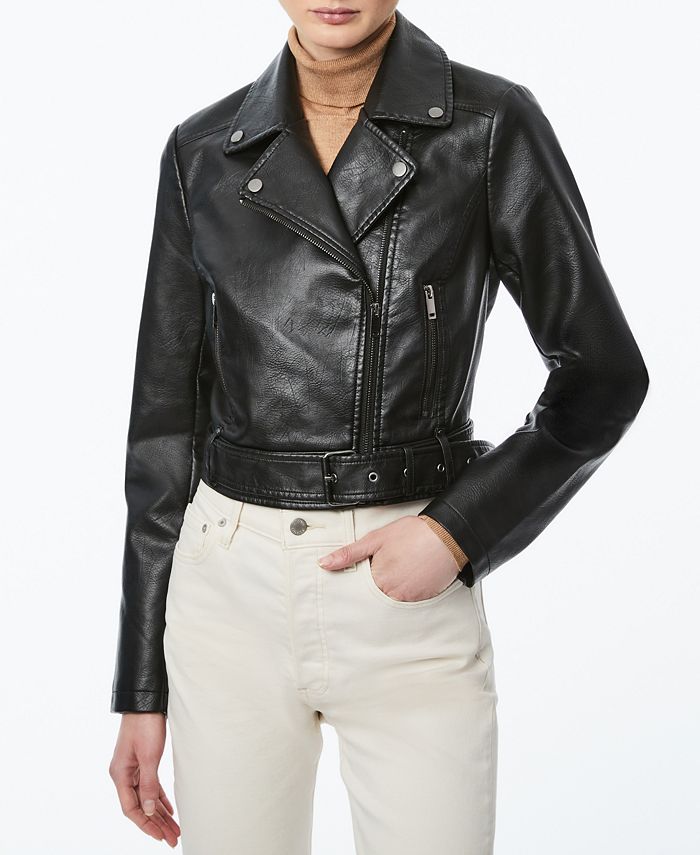 Juniors faux sale leather moto jacket