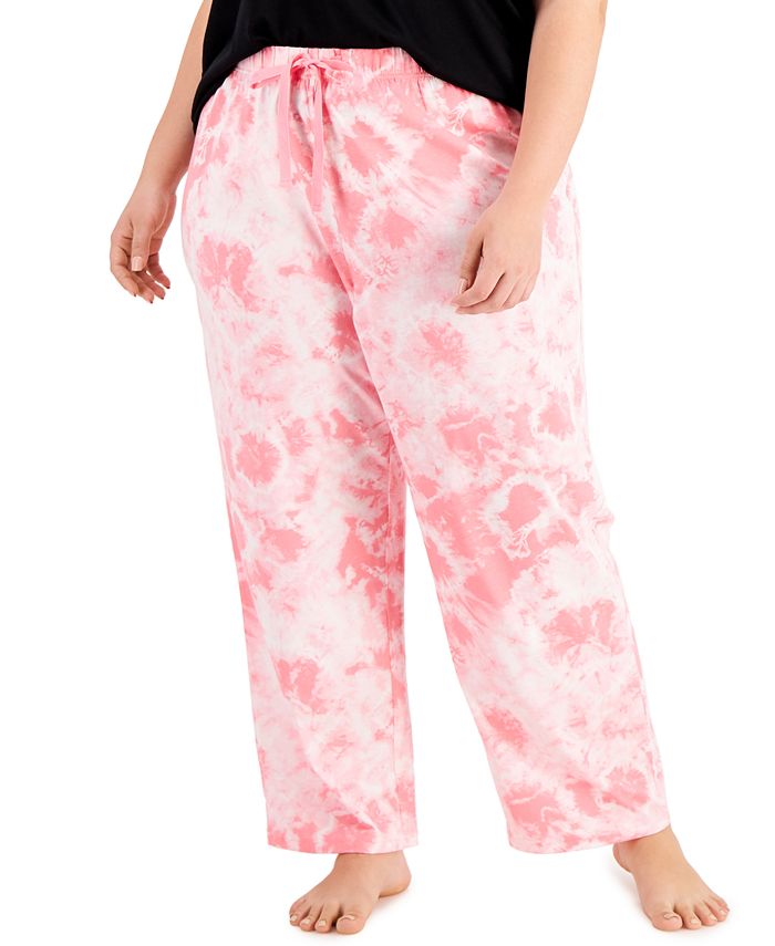 Jenni Plus Size Printed Knit Pajama Pants, Created for Macy's Macy's