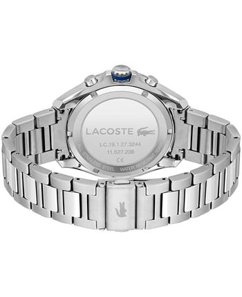 Lacoste - Men's Chronograph Tiebreaker Stainless Steel Bracelet Watch 44mm