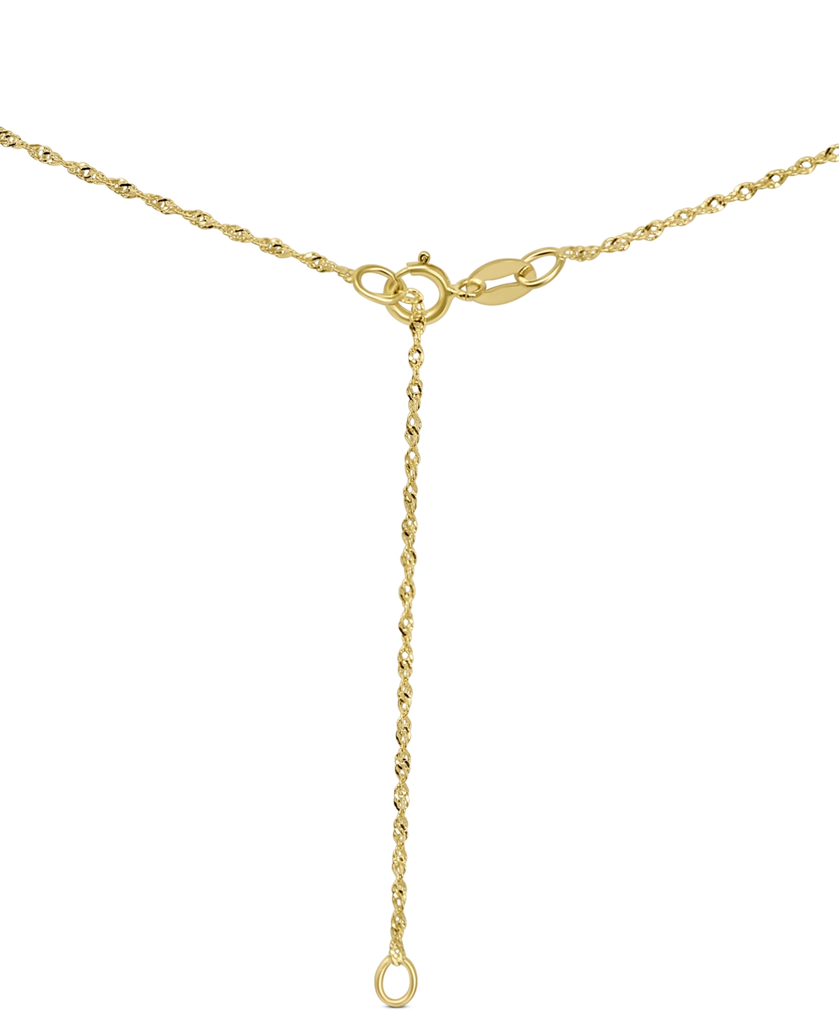 Gemstone Solitaire Pendant Necklace in 14k Gold, + extender
