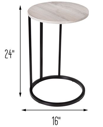 Honey Can Do Round C End Table - Macy's