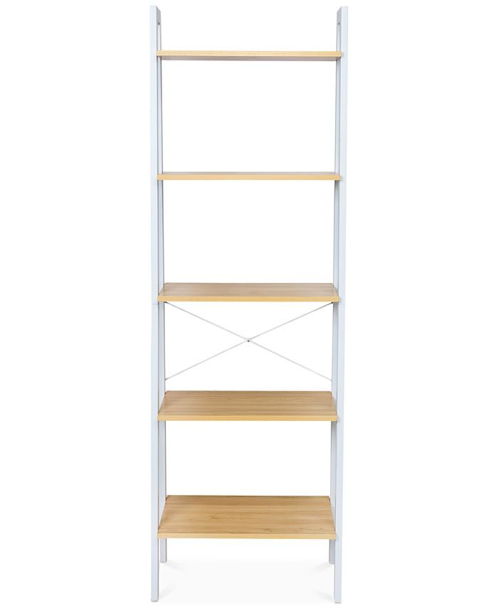 Honey Can Do - Wood & Metal A-Frame Ladder Shelf with 5-Tiers