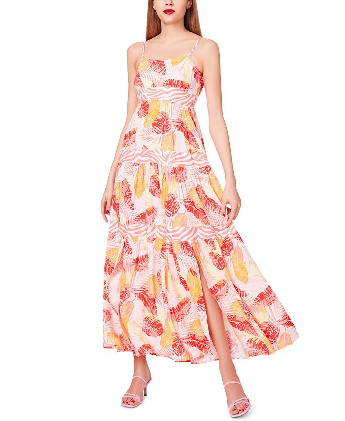 Betsey Johnson Shadow Palms Printed Maxi Dress - Macy's