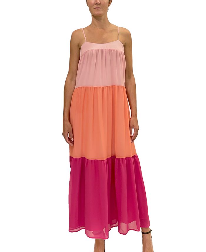 Macys color block hot sale dress