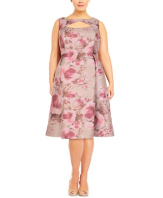 adrianna papell blush pink dress