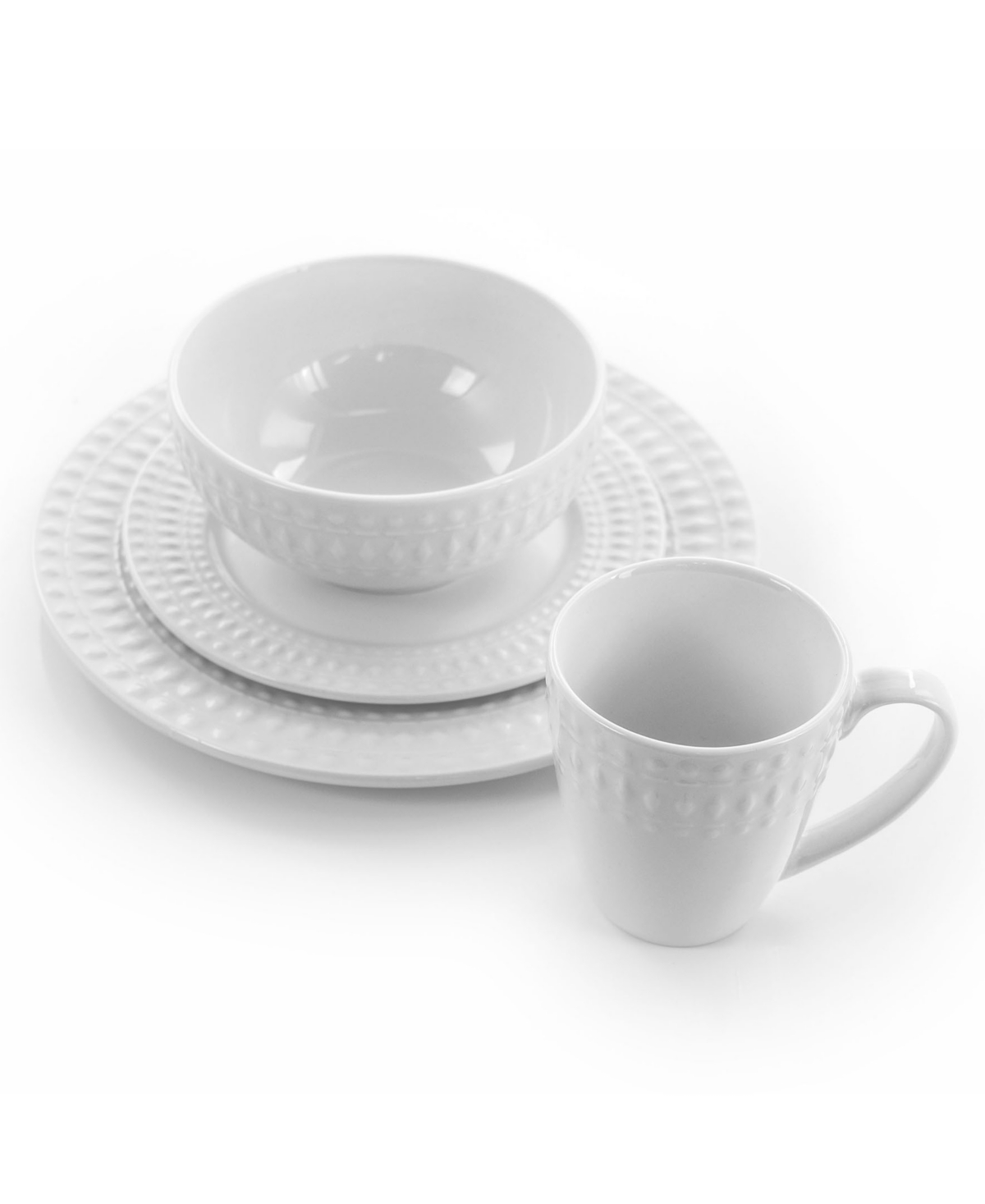 Elama Cara 16 Pc. Dinnerware Set, Service for 4