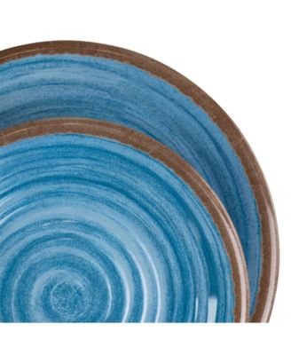 Rippled Tides Melamine 12 Pc. Dinnerware Set, Service for 4