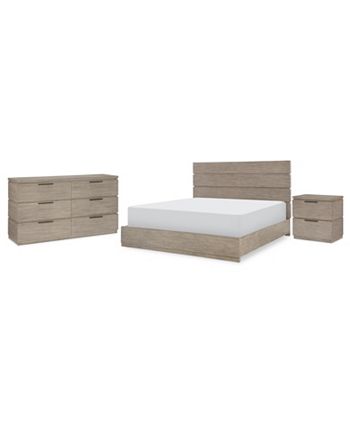 Furniture - Milano 3pc Bedroom Set (King Bed, Dresser & Nightstand)