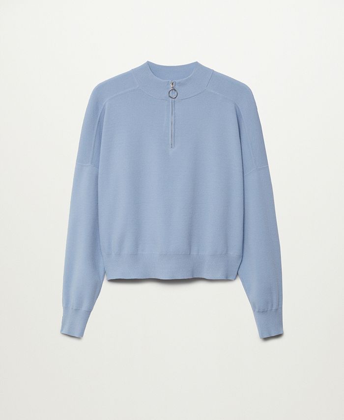 MANGO Zip Knit Sweater Macy's