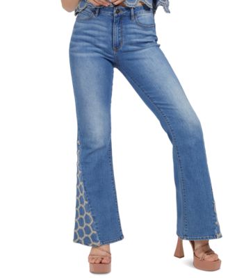 GUESS - 1981 Embroidered Flare-Leg Jeans
