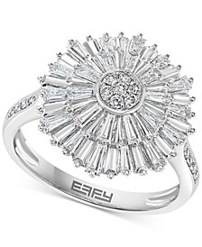 EFFY® Diamond Baguette Starburst Cluster Ring (5/8 ct. t.w.) in 14k White Gold