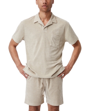 Cotton On Men's Textured Polo T-shirt