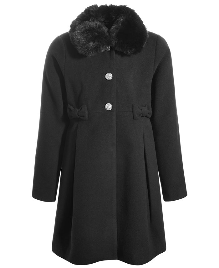 S Rothschild & CO S. Rothschilds & Co. Big Girls Coat with Faux-Fur ...