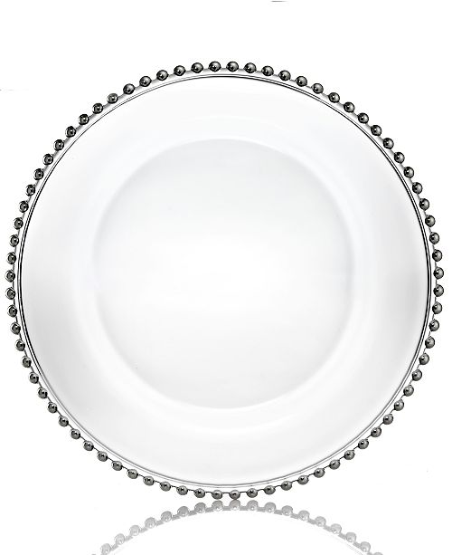 American Atelier Jay Import Glass Silver Beaded Charger Plate Reviews Home Macy S