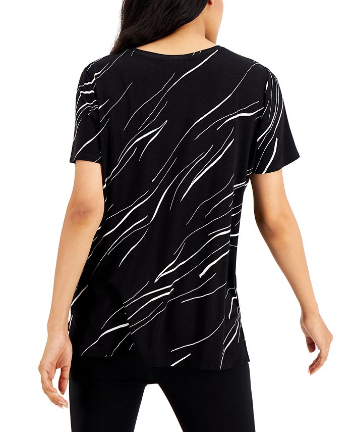 Alfani Women's ShortSleeve Crewneck TShirt, Created for Macy's