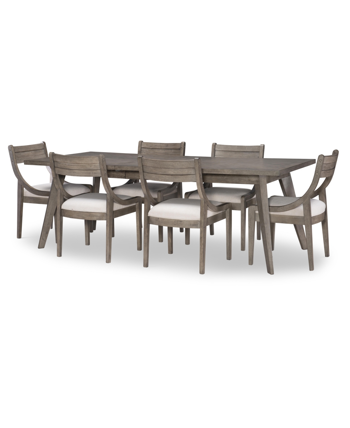 Macy's Greystone Ii 7-pc. Dining Set (rectangular Table & 6 Chairs) In Grey