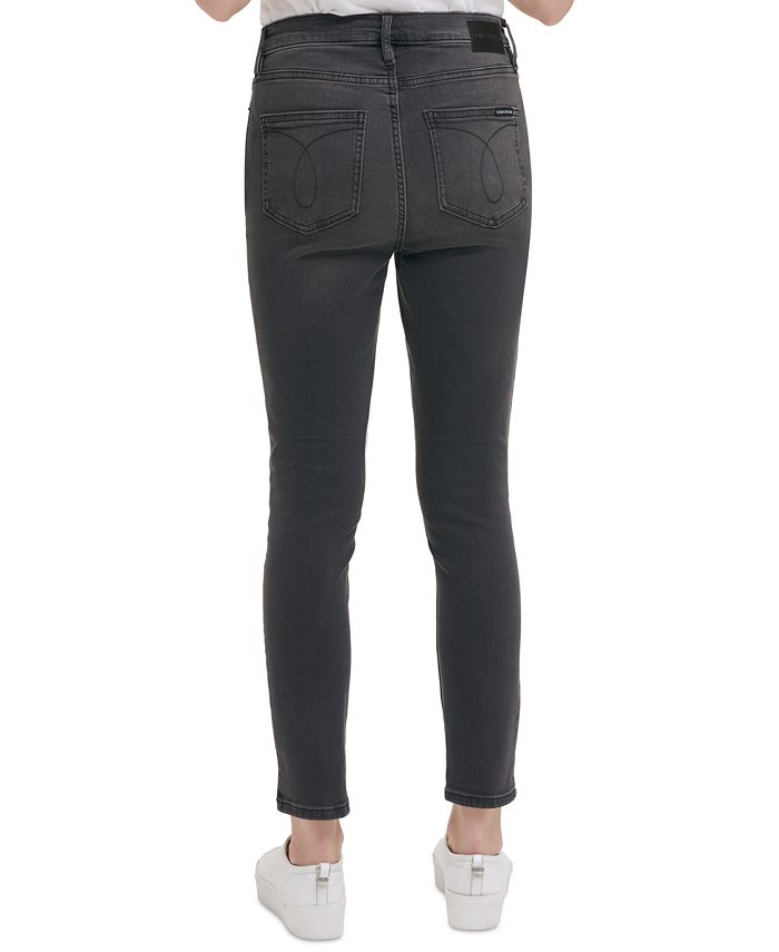 calvin klein jeans high rise ankle skinny