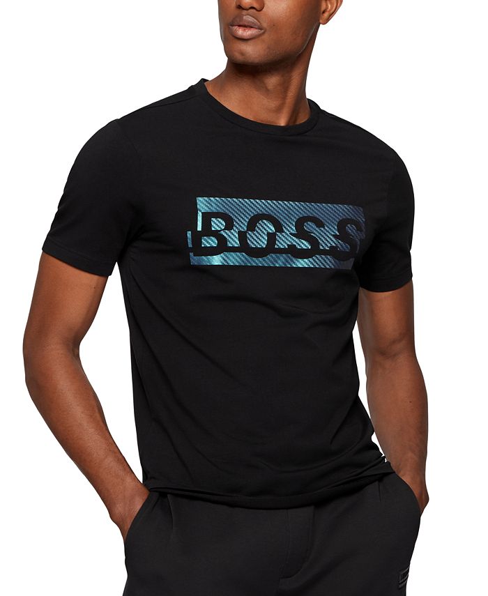 Hugo Boss BOSS Men's Stretch-Cotton T-Shirt & Reviews - Hugo Boss - Men ...