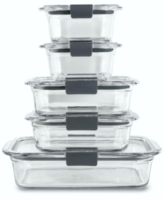 Brilliance 10-Pc. Glass Food Storage Container Set