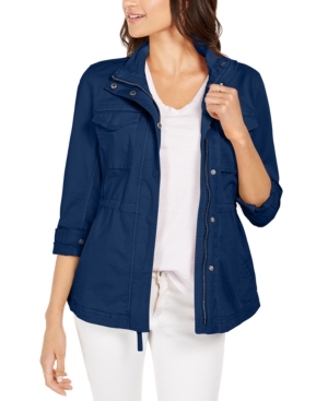 Style & Co Petite Cotton Utility Jacket Created for Macy's