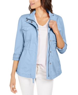 Style & Co Petite Cotton Utility Jacket Created for Macy's