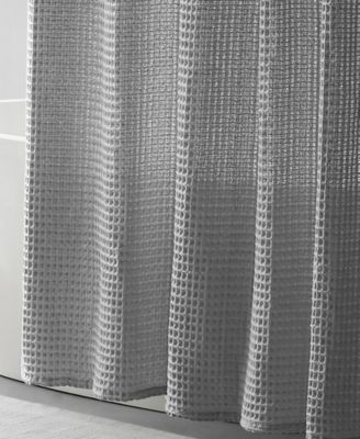 Marled Waffle Yarn Dyed Shower Curtain, 72" X 70"