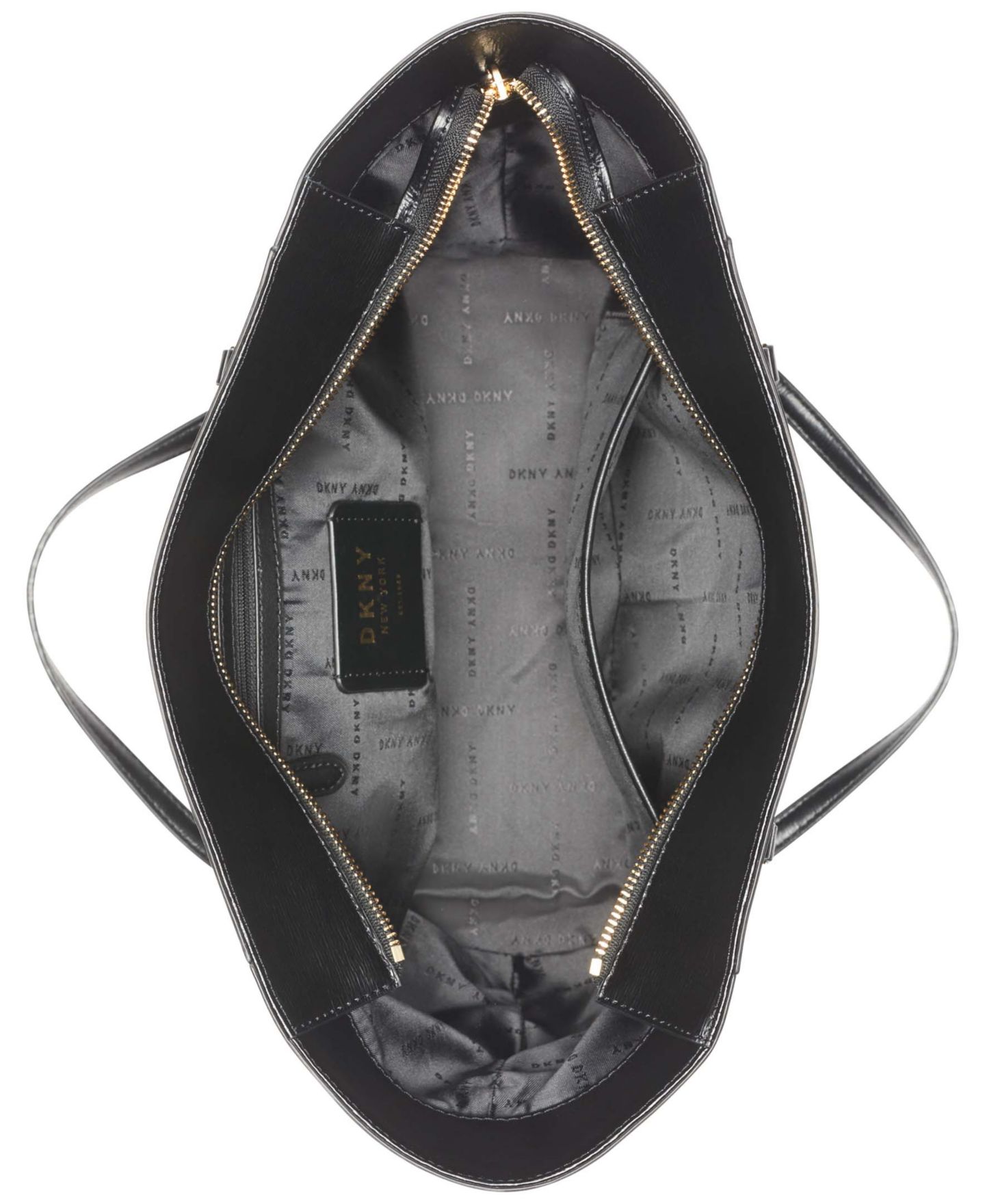 Женская сумка DKNY Bryant Medium Zippered, цвет: Чёрный / Золотой — фото 2