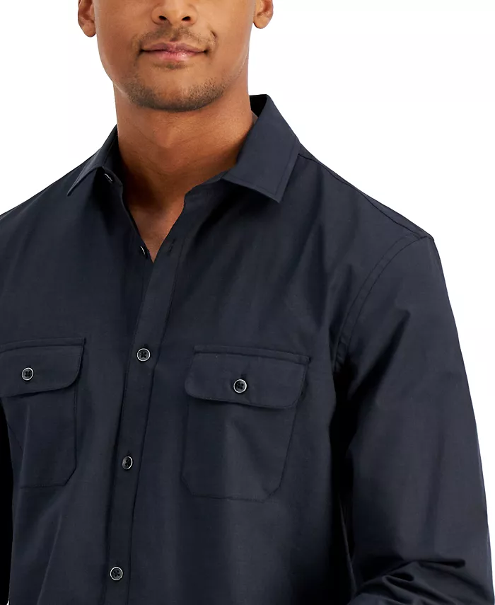 Men's Regular-Fit Solid Shirt - thumbnail 3