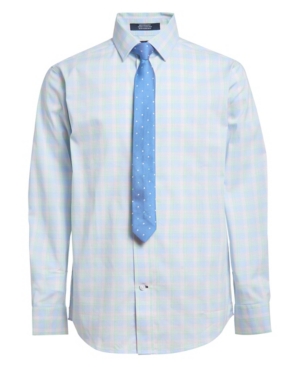Tommy Hilfiger Big Boys Husky Stretch Shirt and Tie Set