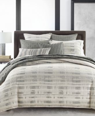 Hotel Collection Broken Stripe Comforter Collection Created For Macys Bedding In Granite